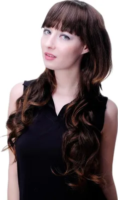 Produktbild von WIG ME UP Perücke lang & wellig braun 9011A-2T30