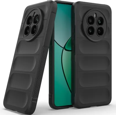 Produktbild von Handyhülle für Realme 12+ Weich TPU Silikon Stossfest Anti-rutsch Hülle Schwarz