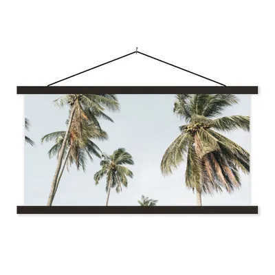 Produktbild von MuchoWow® Textilposter Palmen - Sommer - Tropisch 150x75 cm mit schwarzem Rahmen - Posterleiste