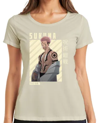 Obrázok produktu pre Sukuna Jujutsu Kaisen Ryomen Sukuna Anime Manga Otaku Dámske tričko, Natur, L