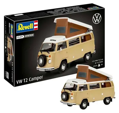 Immagine prodotto di Model kit to build - REVELL - Click System - VW T2 Camper - No glue required - Pre-painted parts