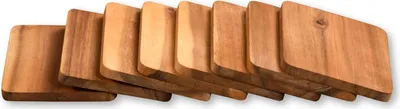 Produktbild von 8er Set Raclette Brettchen Untersetzer für Raclette-Schalen aus Akazie
