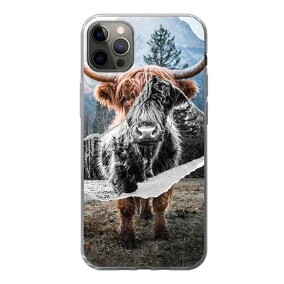 Produktbild von MuchoWow® Handyhülle Schutzhülle Hülle für iPhone 13 Pro Max Schottischer Highlander - Kuh - Tiere Silikon Softcase Handy Hülle - Mobiltelefon