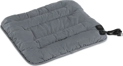 Produktbild von Navaris Heizkissen Wärmekissen - 45 x 45 x 3,5 cm - 3 Heizstufen - Heizmatte mit USB-Anschluss - beheizbares Kissen elektrisch - Grau