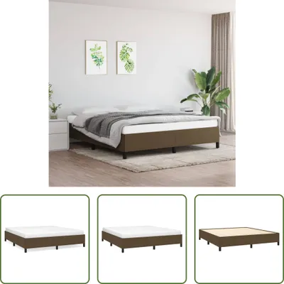 Produktbild von The Living Store Bettgestell Dunkelbraun 180x200 cm Stoff