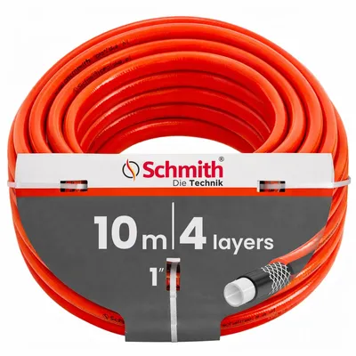 Productafbeelding van Schmith tuinslang, 1 inch 50 mm waterslang met 4 lagen, geschikt voor pompen | Duurzaam irrigatiesysteem voor tuin en huiswaterinstallatie | Flexibele irrigatieslang, scheurbestendig, 20 BAR, topkwaliteit voor tuinirrigatie