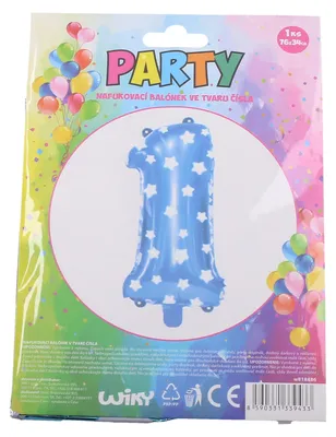 Obrázok produktu pre Nafukovací balón - číslo 1 modrý
