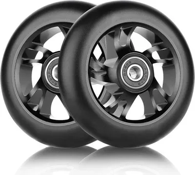 Image de Roues de rechange pour trottinette 120 mm, dures 88A, noires