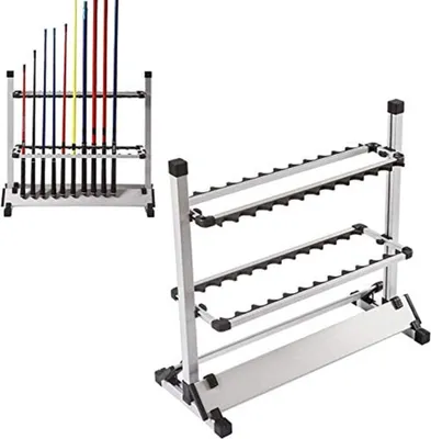 Obrázek produktu pro Stojan na pruty 24 prutů Silné rybářské pruty Hliníkový držák prutů Stojan na rybářské pruty