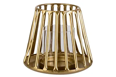 Produktbild von Windlicht - Gold -D14,5xH12,5cm - Metall