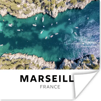 Produktbild von MuchoWow® Poster Frankreich - Marseille - Wasser 50x50 cm - Wohnzimmerdekoration