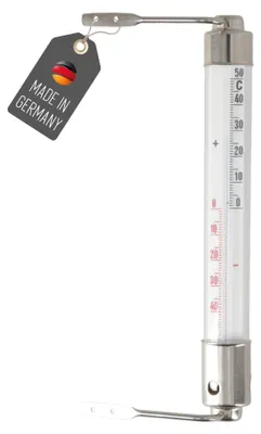 Produktbild von Fensterthermometer Wiener Metall Thermometer 17cm Lang Analog Außen Fenster Garten Außenthermometer Temperatur Analog -40 bis 50°C Außenthermometer