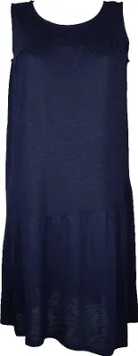 Produktbild von RAGNO Damenkleid ohne Ärmel, weite Schulter, reiner Viskose-Slub-Stoff Artikel DM61DA, 2 - SECONDA, Viscosa 100%