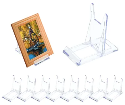 Produktbild von Acryl-Ständer – 8 Stück Tellerständer – Kunststoff-Displays für Dekoration – Transparent