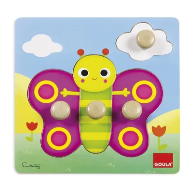 Produktbild von Goula Holzpuzzle Schmetterling 4-teilig