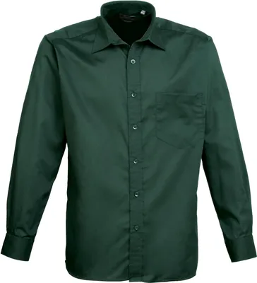 Produktbild von Premier Workwear Herren Popeline Hemd langarm PR200 bottle 43 (17)