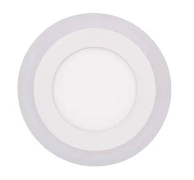 Obrázek produktu pro Ecolite Bílý vestavný LED panel kulatý 145mm 6W+3W podsvícený LED-DUO-R6W