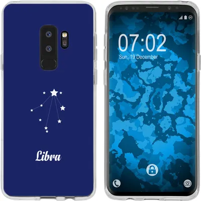 Produktbild von PhoneNatic Case kompatibel mit Samsung Galaxy S9 Plus Silikon-Hülle SternzeichenLibra M9