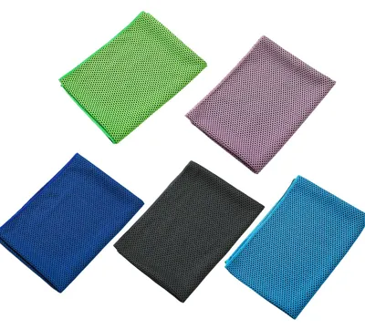 Imagen del producto de Conjunto de toallas refrescantes, 5 unidades, de microfibra, de secado rápido, para deportes y yoga