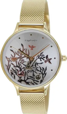 Produktbild von Engelsrufer Damen Uhr Armbanduhr Edelstahl gold ERWA-TREE01-MG-MG Meshband