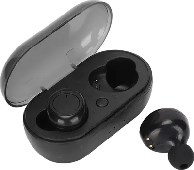 Kabellose Ohrhörer mit Geräuschunterdrückung, Bluetooth 5.0, Touch-Steuerung, wasserdicht, mit Mikrofon für Musik, Familie und Arbeit,Y50 black bare metal