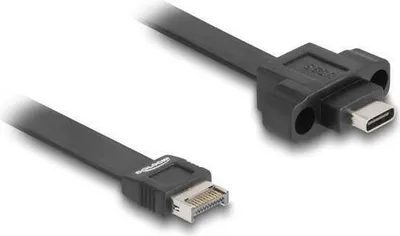 Obrázok produktu pre DeLOCK 85760, 0,75 m, 3.2 Gen 2 (3.1 Gen 2), USB Type-E, USB Typ-C, Samec, Samica