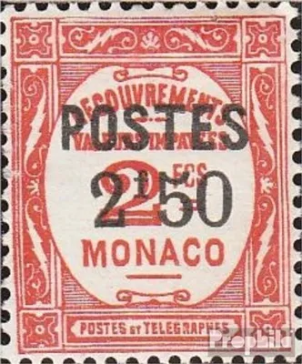 Produktbild von Briefmarken Monaco 1937 Mi 162 postfrisch Aufdruckausgabe
