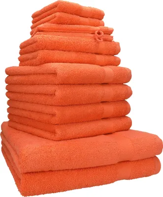 Produktbild von Betz Premium Handtuch-Set 12-teilig – 100% Baumwolle – ®  – extra saugfähig & weich – hohe Grammatur –  Farbe blutorange