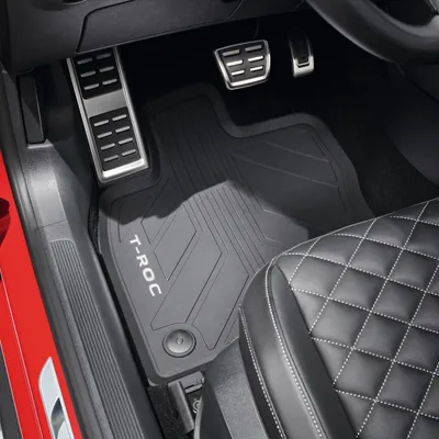 Produktbild von Volkswagen Gummifußmatten T-Roc Cabriolet (4 St), für VW TRoc Cabriolet, Cabrio, Gummifußmatten vorne und hinten, rutschfest, abwaschbar, 2GC06150082V