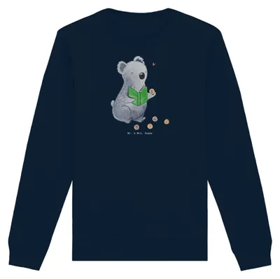Produktbild von Mr. & Mrs. Panda Baumwoll Pullover Koala Münzen sammeln Größe L - French Navy - Geschenk, Numismatik, aus Aller Welt, Bio, Pulli, Sweater, Sweatshirt