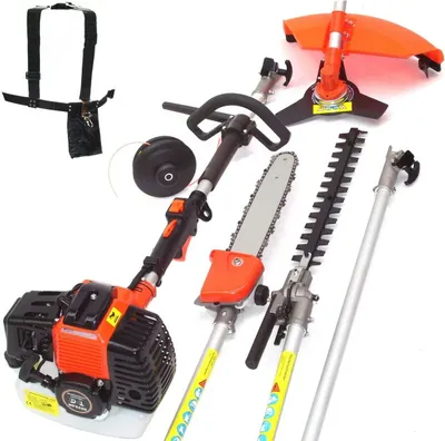 Produktbild von Benzin Motorsense Multitool 5in1 Freischneider 55879 Heckenschere Motorsäge Säge