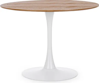 Immagine prodotto di Tavolo Bloom 100 x 100 x 75 cm acciaio MDF bianco marrone