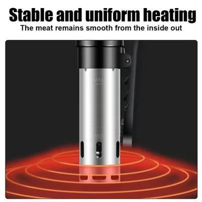 Obrázek produktu pro Ponorné termostaty pro sous-vide vaření, 1100 W, ultra tiché, z nerezové oceli, přesné kuchyňské přístroje pro sous-vide vaření s dotykovým ovládáním a přesným nastavením teploty