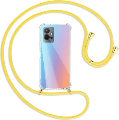 Produktbild von Handykette Backcover-Schutzhülle mit Band (Metall goldfarben) für vivo Y55 5G, vivo Y75 5G - gelb