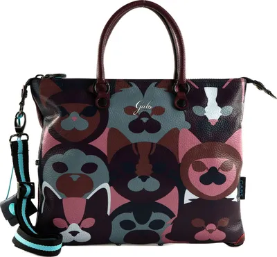 Produktbild von Gabs Leder Schultertasche G3 Plus Holiday Bag Pop Cats Chianti mehrfarbig