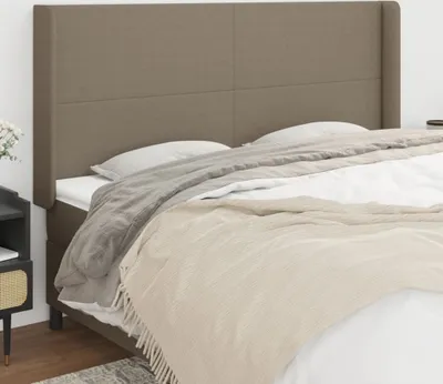 Produktbild von Kopfteil mit Ohren Taupe 163x16x118/128 cm Stoff