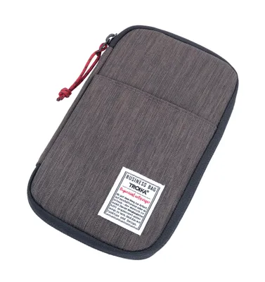 Produktbild von TROIKA BUSINESS TECH TRAVELLER, Polyester, Schwarz, Grau, Visitenkarte, Dokumententasche, Reißverschlusstasche, Reißverschluss, 127 mm, 24 mm