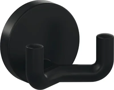Produktbild von Doppelhaken 477.90B025 dop.A.43,5mm PA 90 tiefschwarz ma D.50mm HEWI