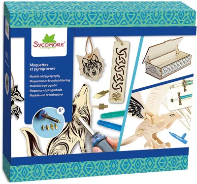 Zdjęcie produktu dla Makety i pirografia - SYCOMORE - Motywy celtyckie - Od 8 roku życia