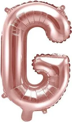Image de Ballon en plastique rose doré 35 cm lettre G
