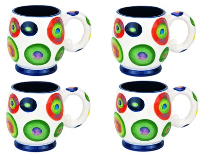 Produktbild von 4er Becher Set mit Punkte-Dekor (weiß) - Jameson & Tailor 1268