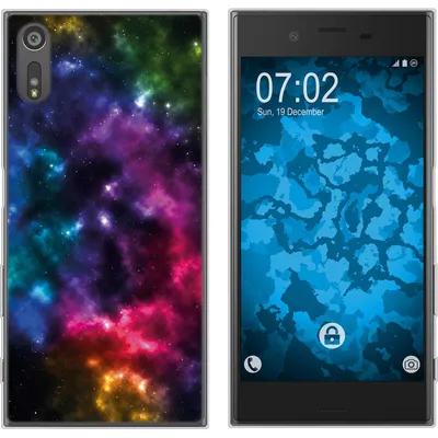 Produktbild von PhoneNatic Case kompatibel mit Sony Xperia XZs Silikon-Hülle Space Nebula M8