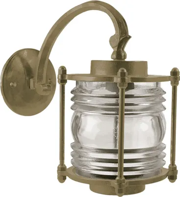 Produktbild von Wandleuchte außen Glas Messing E27 IP53 H: 31 cm in Maritim Außenwandleuchte
