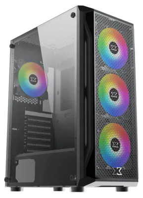 Produktbild von Xigmatek Gaming X, PC, Schwarz, ATX, micro ATX, Mini-ITX, Stahl, Gehärtetes Glas, Multi, 16 cm
