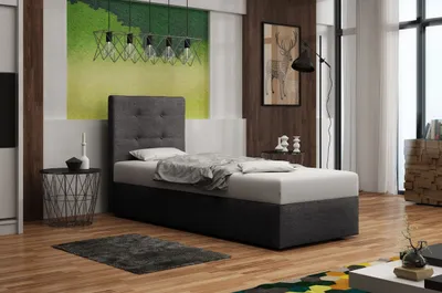 Obrázok produktu pre Čalúnená posteľ s úložným priestorom DELILAH 1 - 90x200, ľavá, šedá