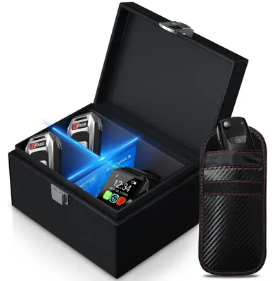 Produktbild von Autoschlüssel Box Keyless Go Schutz RFID Abschirmung Strahlenschutz Hülle Klein