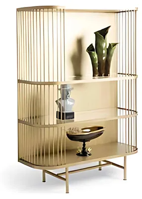 Produktbild von Moderne Vitrine Präsentation Aufbewahrung Abgerundetes Regal