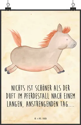 Produktbild von Mr. & Mrs. Panda Bild Pferd Springen DIN A1 - Vintage - Geschenk, Bauernhof, Pony, Kunstdruck, Pferde, wanddeko, Pferdestall, Plakat, Stall, drucke, Wandbild, Reiten