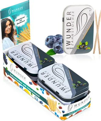 Produktbild von Wunder Zahnstocher Display 6er Pack Blaubeere DS