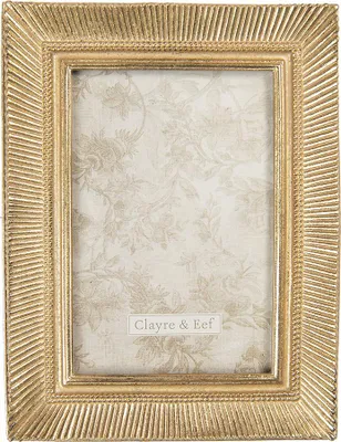 Produktbild von Clayre & Eef Bilderrahmen 10x15 cm Goldfarbig Kunststoff